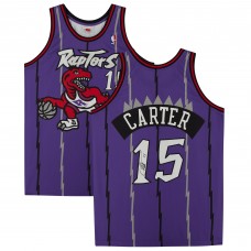 Autographed Toronto Raptors Vince Carter Fanatics Authentic Purple 1998 Mitchell & Ness Authentic Jersey