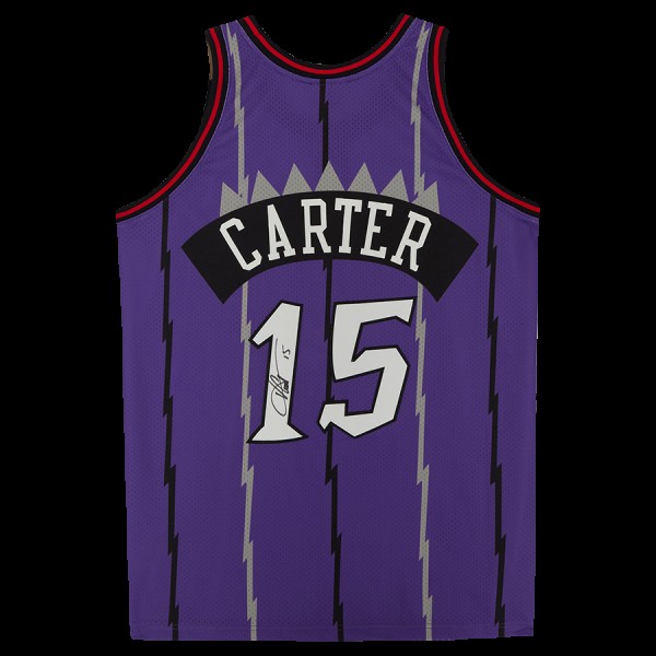 Autographed Toronto Raptors Vince Carter Fanatics Authentic Purple 1998 Mitchell & Ness Authentic Jersey