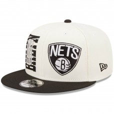 Бейсболка Brooklyn Nets New Era 2022 NBA Draft 9FIFTY - Cream/Black