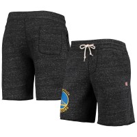 Golden State Warriors Homage Charcoal Primary Logo Tri-Blend Sweat Shorts