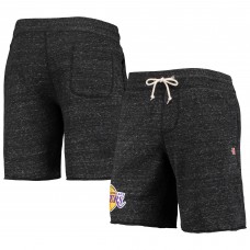 Los Angeles Lakers Homage Primary Logo Tri-Blend Sweat Shorts - Charcoal