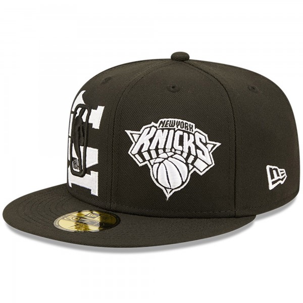 Бейсболка New York Knicks New Era 2022 NBA Draft 59FIFTY - Black/White