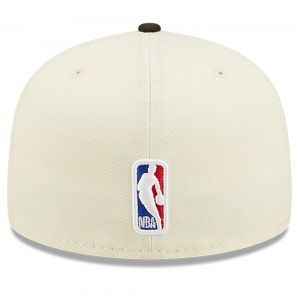 Бейсболка Portland Trail Blazers New Era 2022 NBA Draft 59FIFTY - Cream/Black