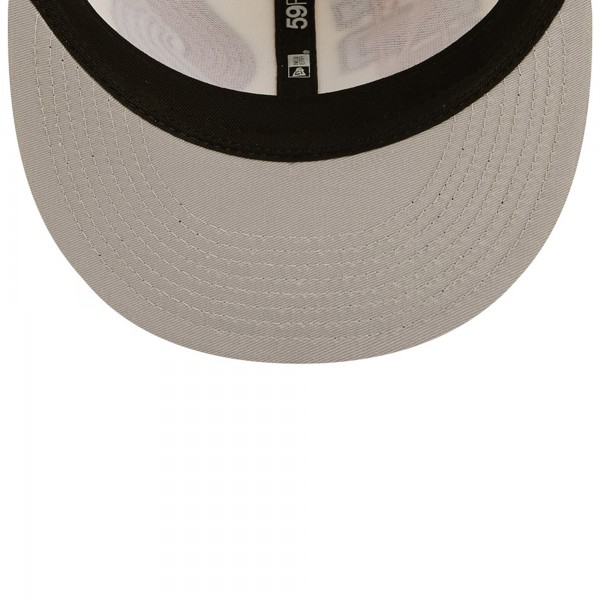 Бейсболка Portland Trail Blazers New Era 2022 NBA Draft 59FIFTY - Cream/Black