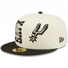 Бейсболка San Antonio Spurs New Era 2022 NBA Draft 59FIFTY - Cream/Black