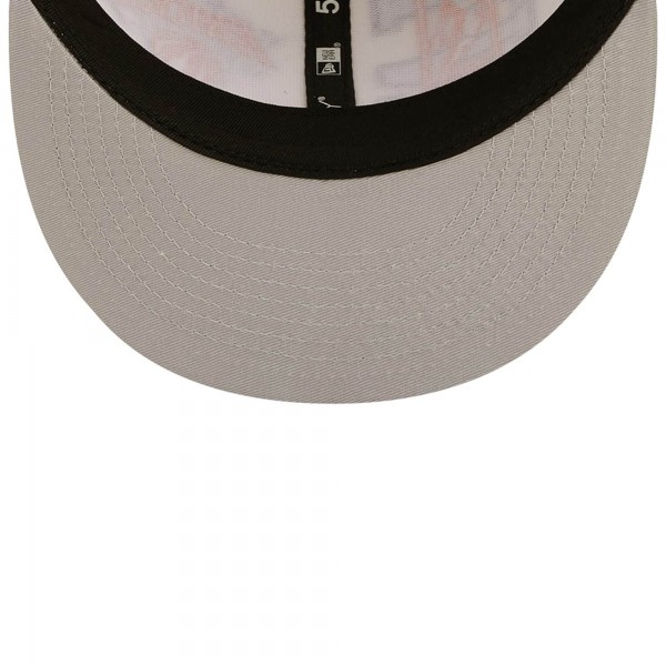 Бейсболка New York Knicks New Era 2022 NBA Draft 59FIFTY - Cream/Blue