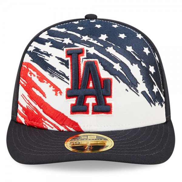 Бейсболка Los Angeles Dodgers New Era 2022 4th of July Low Profile 59FIFTY - Navy