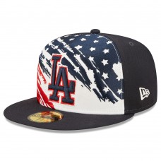 Бейсболка Los Angeles Dodgers New Era 2022 4th of July On-Field 59FIFTY - Navy