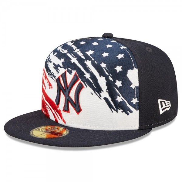 Бейсболка New York Yankees New Era 2022 4th of July On-Field 59FIFTY - Navy