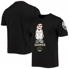 Футболка Giannis Antetokounmpo Milwaukee Bucks Pro Standard Caricature - Black