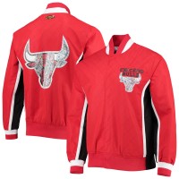 Куртка на кнопках Chicago Bulls Mitchell & Ness Red Hardwood Classics 75th Anniversary Authentic Warmup