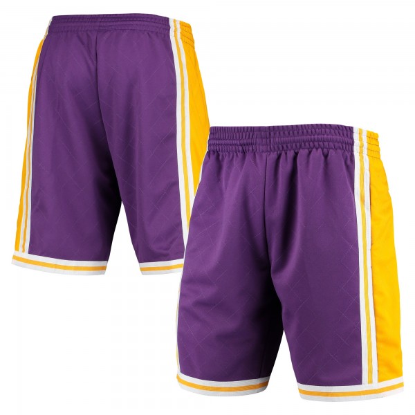 Шорты Los Angeles Lakers Mitchell & Ness 1984 Hardwood Classics 75th Anniversary Swingman - Purple - спортивная одежда НБА