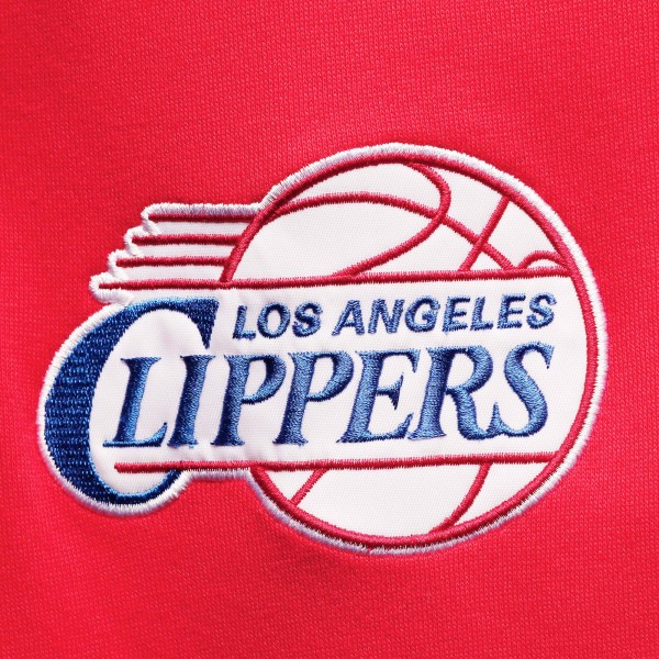 Толстовка флисовая LA Clippers Mitchell & Ness Hardwood Classics Colorblock - Royal - фирменная одежда NBA