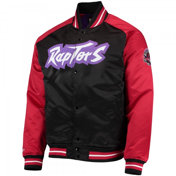 Куртка Toronto Raptors Mitchell & Ness Hardwood Classics Reload 3.0 Raglan Full-Snap Satin - Black/Red