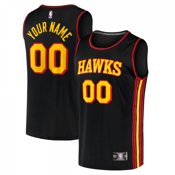 Игровая джерси Atlanta Hawks Youth Custom Fast Break Replica Black - Statement Edition