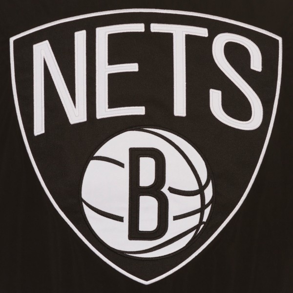 Куртка двусторонняя Brooklyn Nets JH Design Stripe Colorblock Nylon - Black