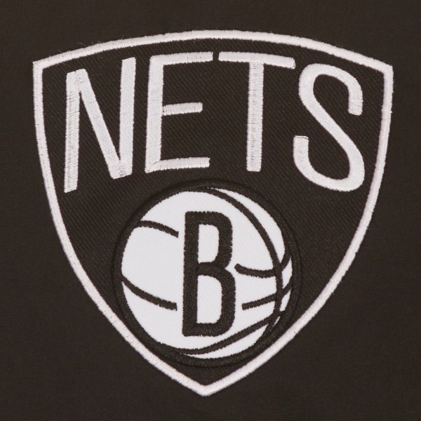 Куртка двусторонняя Brooklyn Nets JH Design Stripe Colorblock Nylon - Black