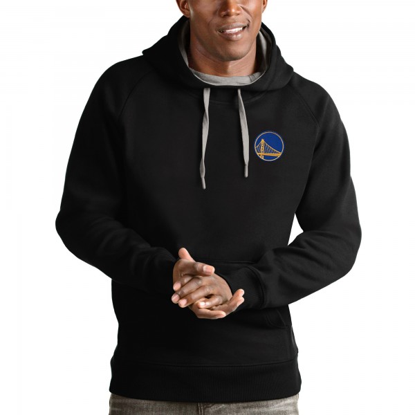 Golden State Warriors Antigua Black Victory Pullover Hoodie