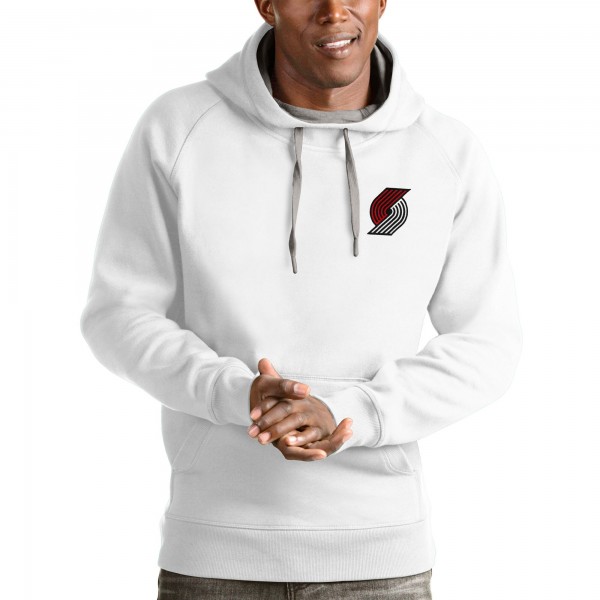 Толстовка с капюшоном Portland Trail Blazers Antigua Victory - White - фирменная одежда NBA