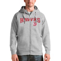 Толстовка на молнии Atlanta Hawks Antigua Victory - Heathered Gray