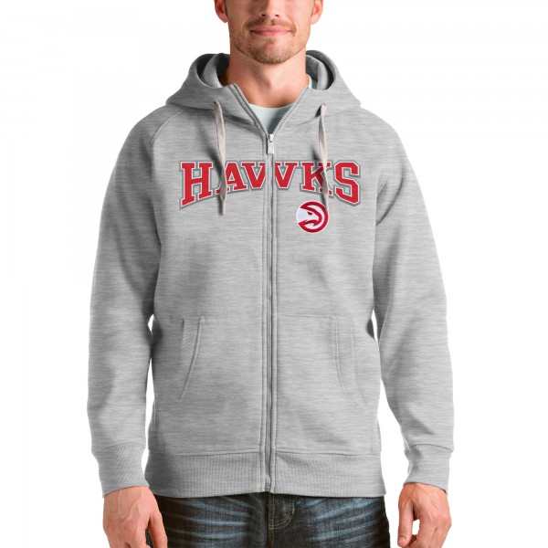 Толстовка на молнии Atlanta Hawks Antigua Victory - Heathered Gray