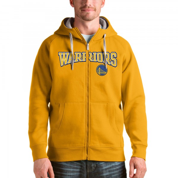 Толстовка на молнии Golden State Warriors Antigua Victory - Gold - фирменная одежда NBA