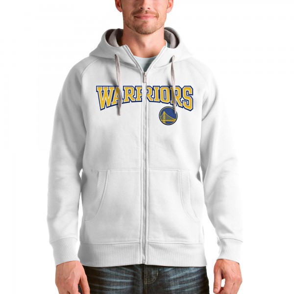Толстовка на молнии Golden State Warriors Antigua Victory - White - фирменная одежда NBA