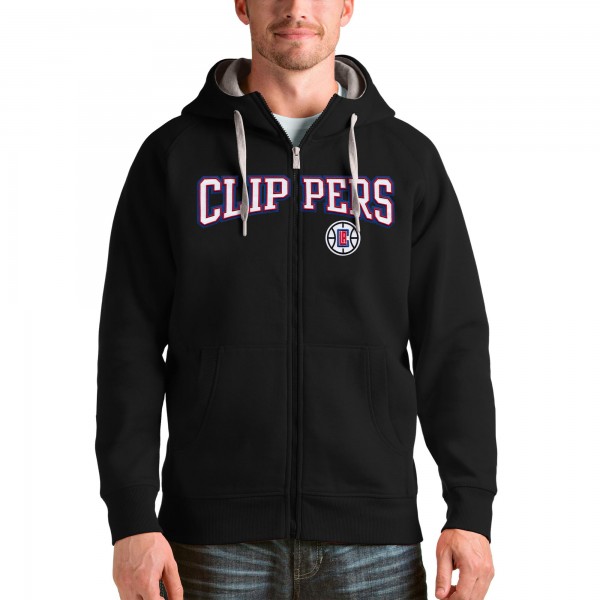 Толстовка на молнии LA Clippers Antigua Victory - Black - фирменная одежда NBA