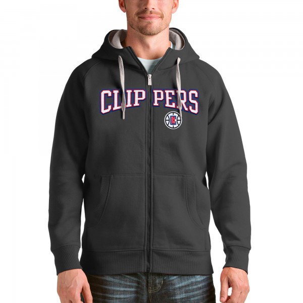 Толстовка на молнии LA Clippers Antigua Victory - Charcoal - фирменная одежда NBA