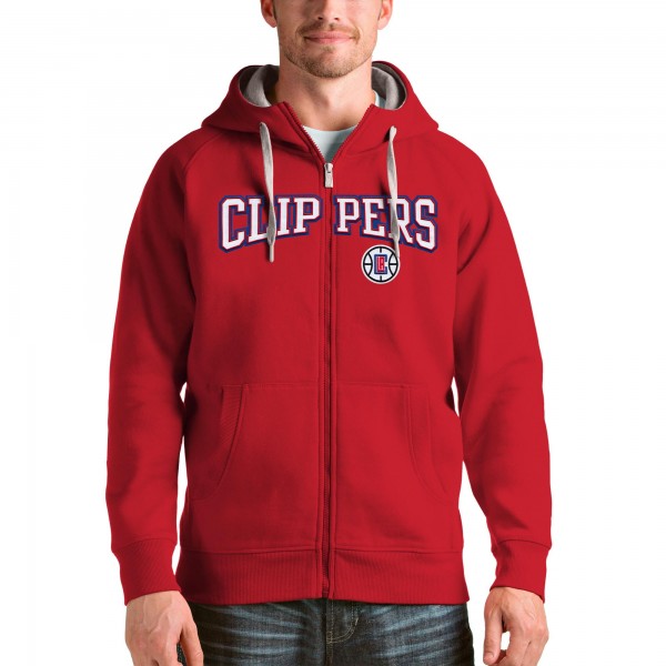 Толстовка на молнии LA Clippers Antigua Victory - Red - фирменная одежда NBA