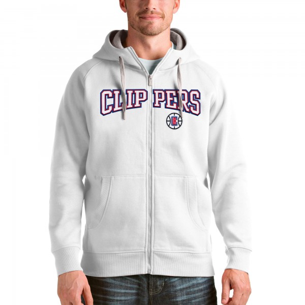 Толстовка на молнии LA Clippers Antigua Victory - White - фирменная одежда NBA