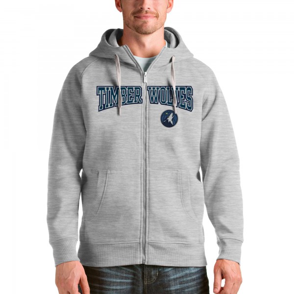 Толстовка на молнии Minnesota Timberwolves Antigua Victory - Heathered Gray - фирменная одежда NBA