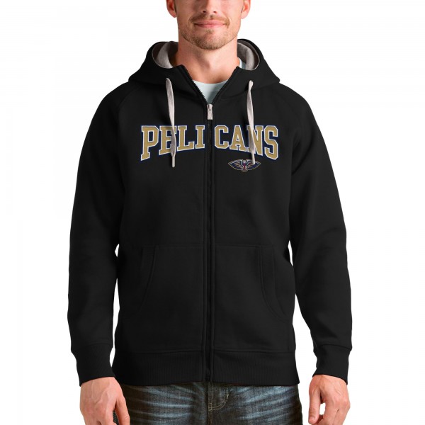 Толстовка на молнии New Orleans Pelicans Antigua Victory - Black - фирменная одежда NBA