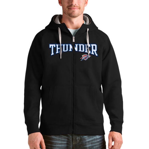 Толстовка на молнии Oklahoma City Thunder Antigua Victory - Black - фирменная одежда NBA