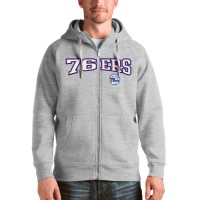 Толстовка на молнии Philadelphia 76ers Antigua Victory - Heathered Gray