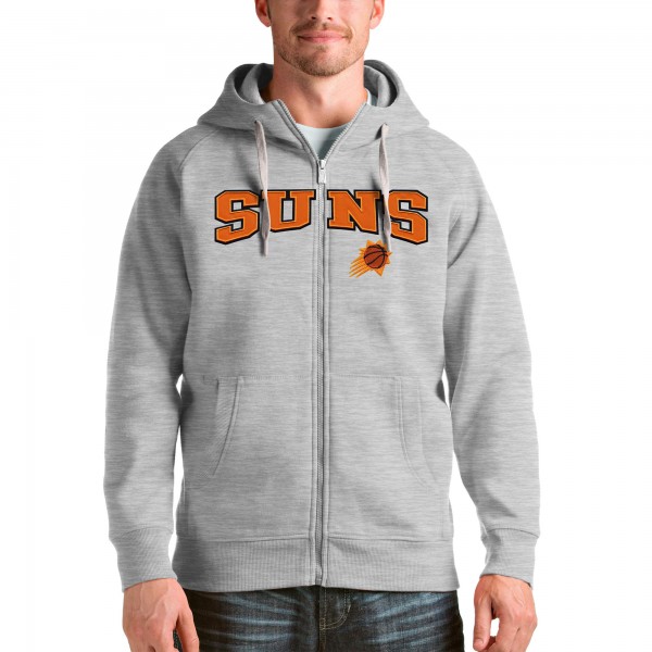 Толстовка на молнии Phoenix Suns Antigua Victory - Heathered Gray - фирменная одежда NBA
