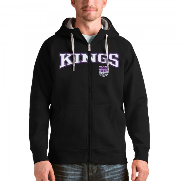Толстовка на молнии Sacramento Kings Antigua - Black - фирменная одежда NBA