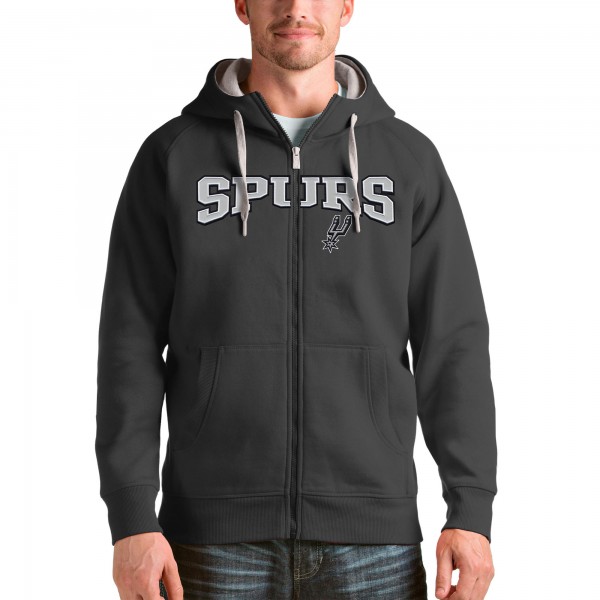 Толстовка на молнии San Antonio Spurs Antigua Victory - Charcoal - фирменная одежда NBA