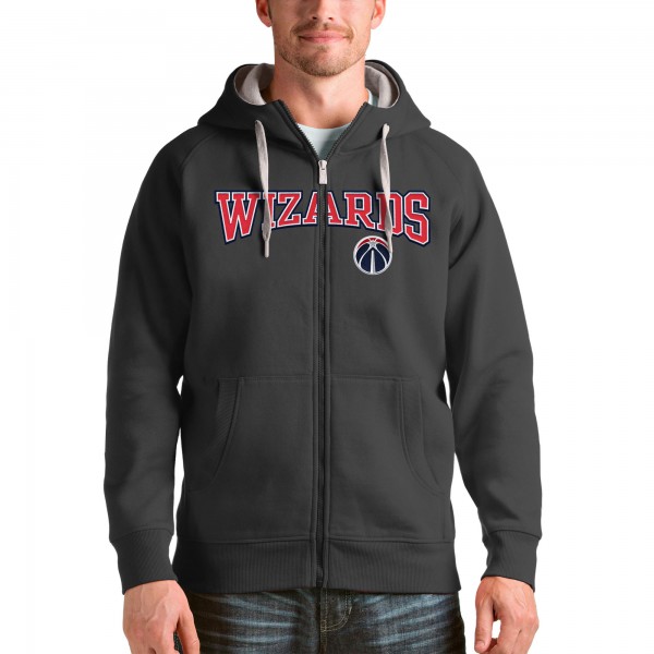 Толстовка на молнии Washington Wizards Antigua Victory - Charcoal - фирменная одежда NBA