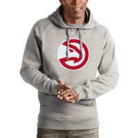 Толстовка с капюшоном Atlanta Hawks Antigua Logo Victory - Heathered Gray