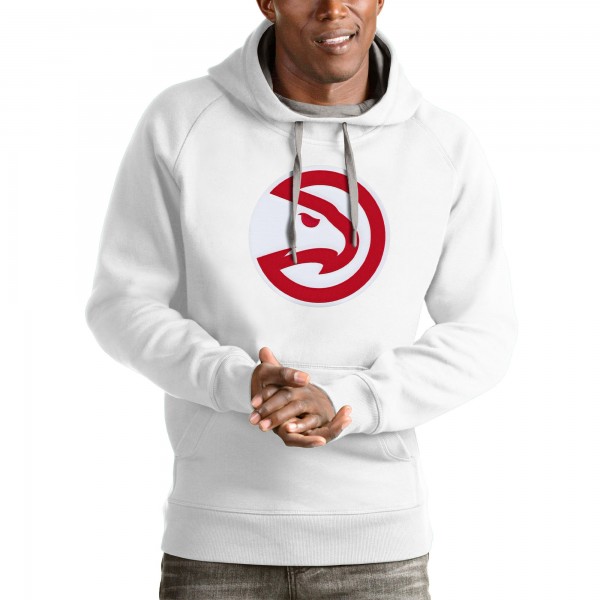 Толстовка с капюшоном Atlanta Hawks Antigua Logo Victory - White - фирменная одежда NBA
