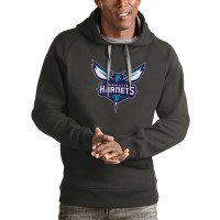 Толстовка с капюшоном Charlotte Hornets Antigua Logo Victory - Charcoal