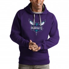 Толстовка с капюшоном Charlotte Hornets Antigua Logo Victory - Purple