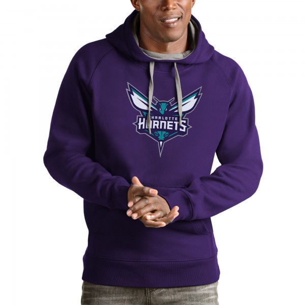 Толстовка с капюшоном Charlotte Hornets Antigua Logo Victory - Purple - фирменная одежда NBA