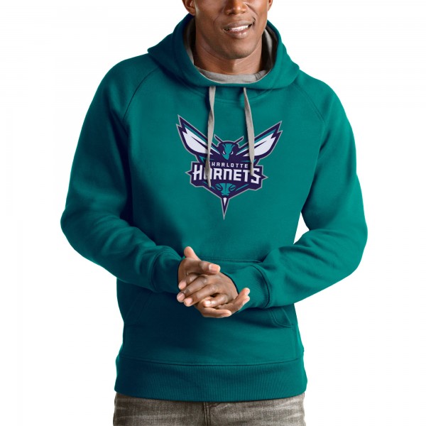 Толстовка с капюшоном Charlotte Hornets Antigua Logo Victory - Teal - фирменная одежда NBA