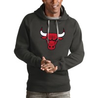 Толстовка с капюшоном Chicago Bulls Antigua Logo Victory - Charcoal