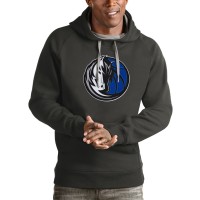 Толстовка с капюшоном Dallas Mavericks Antigua Logo Victory - Charcoal