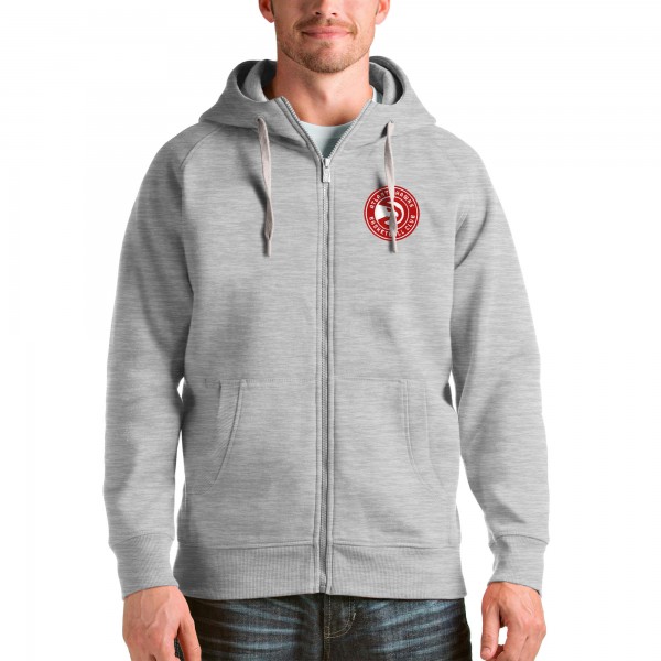 Толстовка на молнии Atlanta Hawks Antigua Logo Victory - Heathered Gray - фирменная одежда NBA