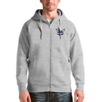 Толстовка на молнии Charlotte Hornets Antigua Logo Victory - Heathered Gray