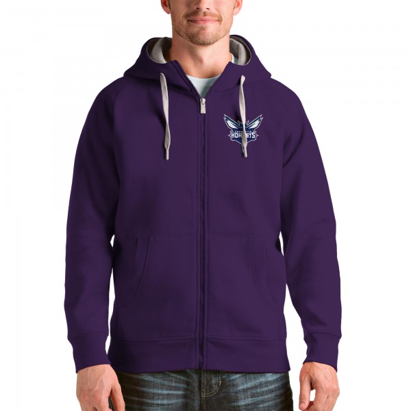 Толстовка на молнии Charlotte Hornets Antigua Logo Victory - Purple - фирменная одежда NBA